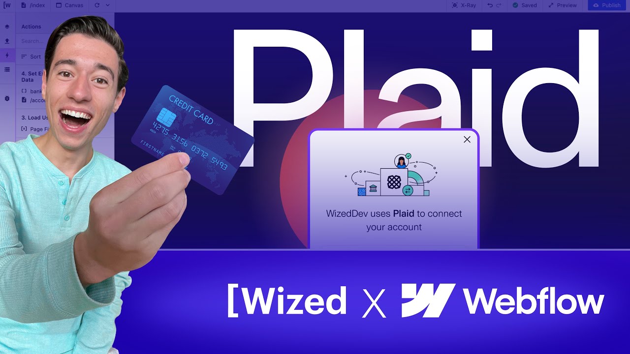 Low-Code Plaid API Integration - Build a Fintech App with Low-Code using Wized & Webflow