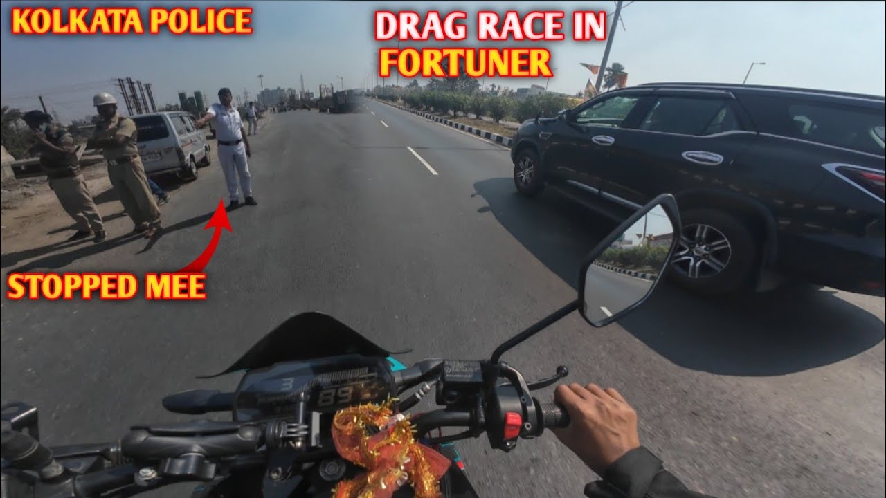 Drag Race With Fortuner Gone Wrong 😳 | Kolkata Police Check #ridersomnath #motovlog #bangalimotovlog