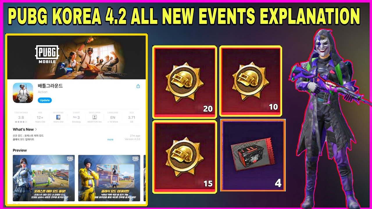 PUBG Korea 4.2 Update Finally here! 😱🔥 New Events, FREE Donkatsu Medals & Rewards!