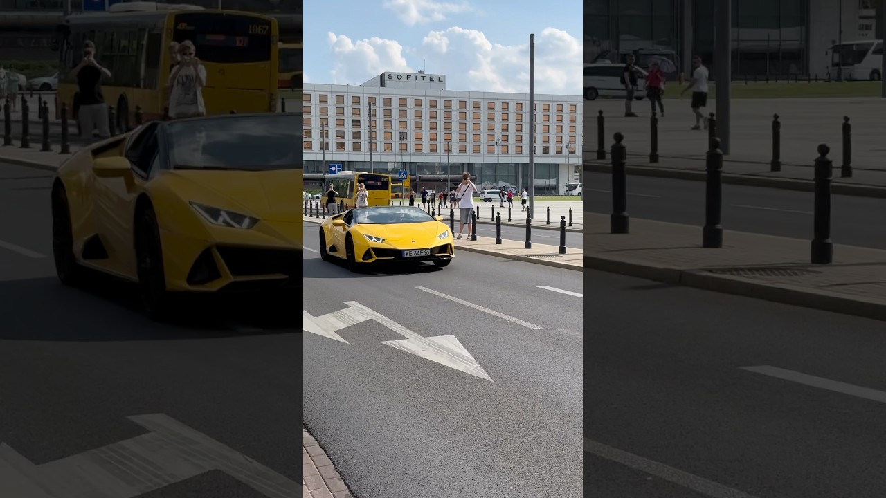 Lamborghini Hurac&aacute;n EVO Spyder 🟡🔊 #lamborghini #cars #shorots