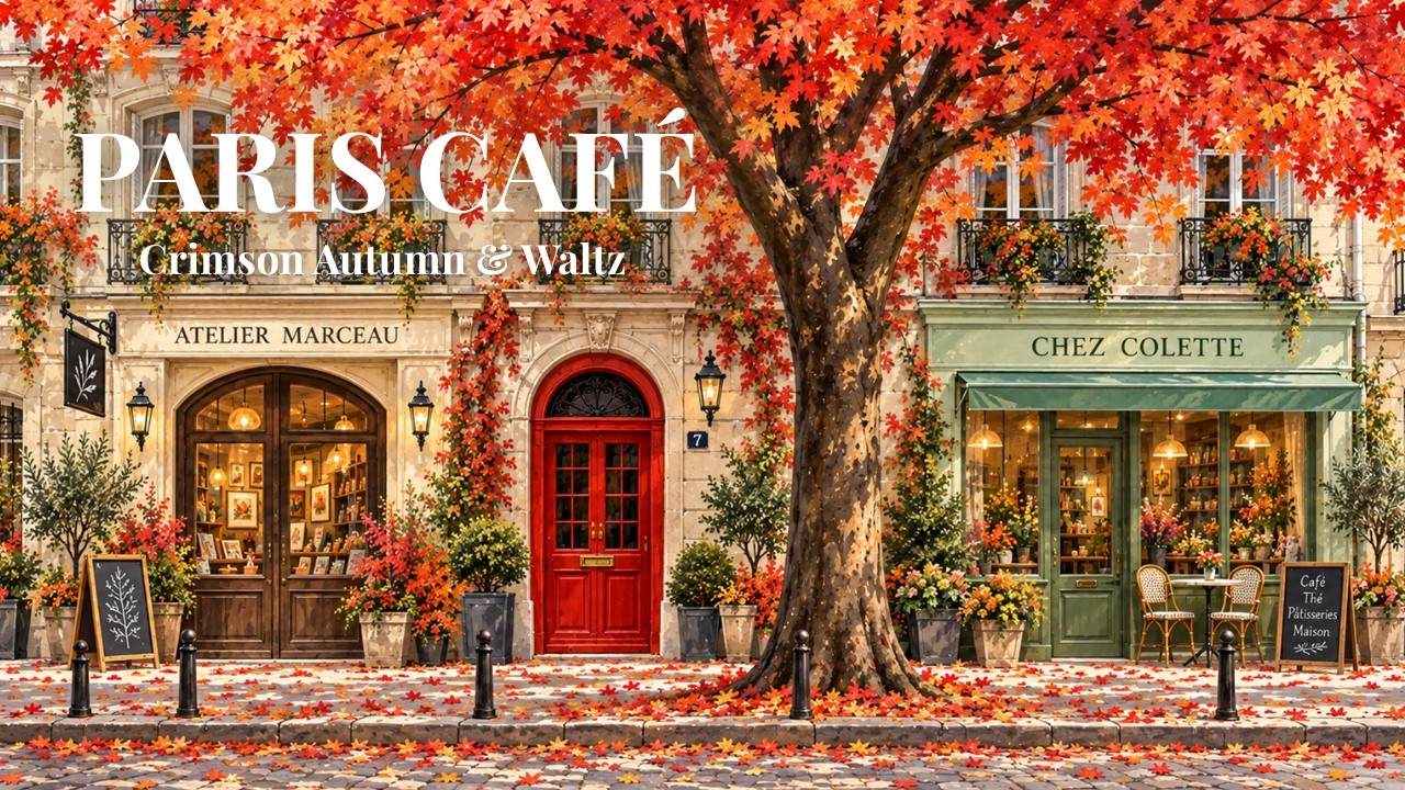 𝐏𝐀𝐑𝐈𝐒 𝐂𝐀𝐅𝐄 ✨ Crimson Autumn &mdash; Chez Colette & Cozy Parisian Waltz [3 HOURS]