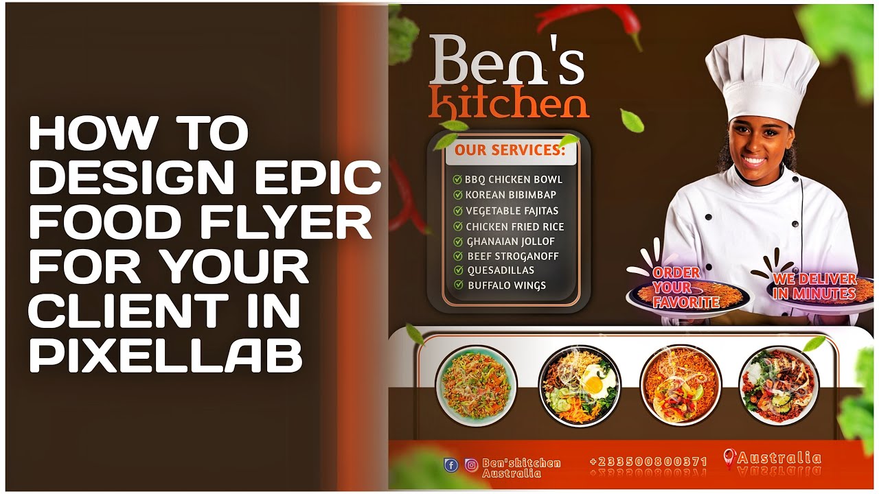How to Design Super Epic Food Flyer in Pixellab