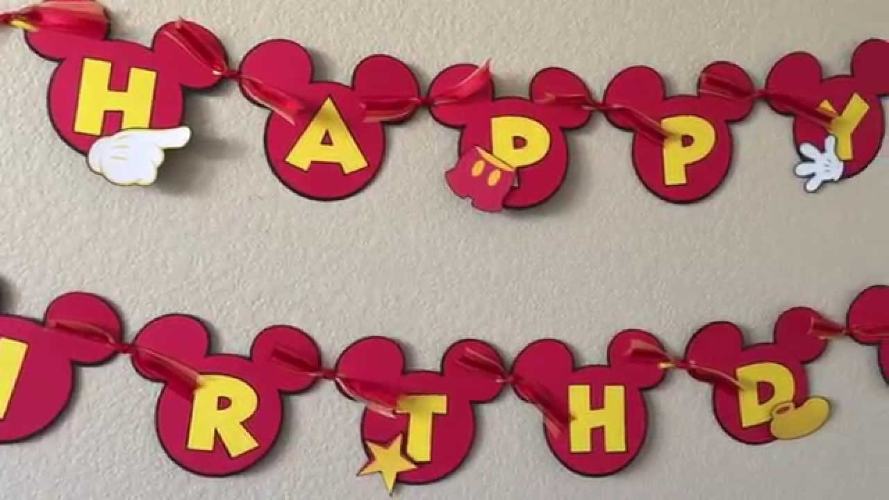 Mickey Mouse Birthday Banner!