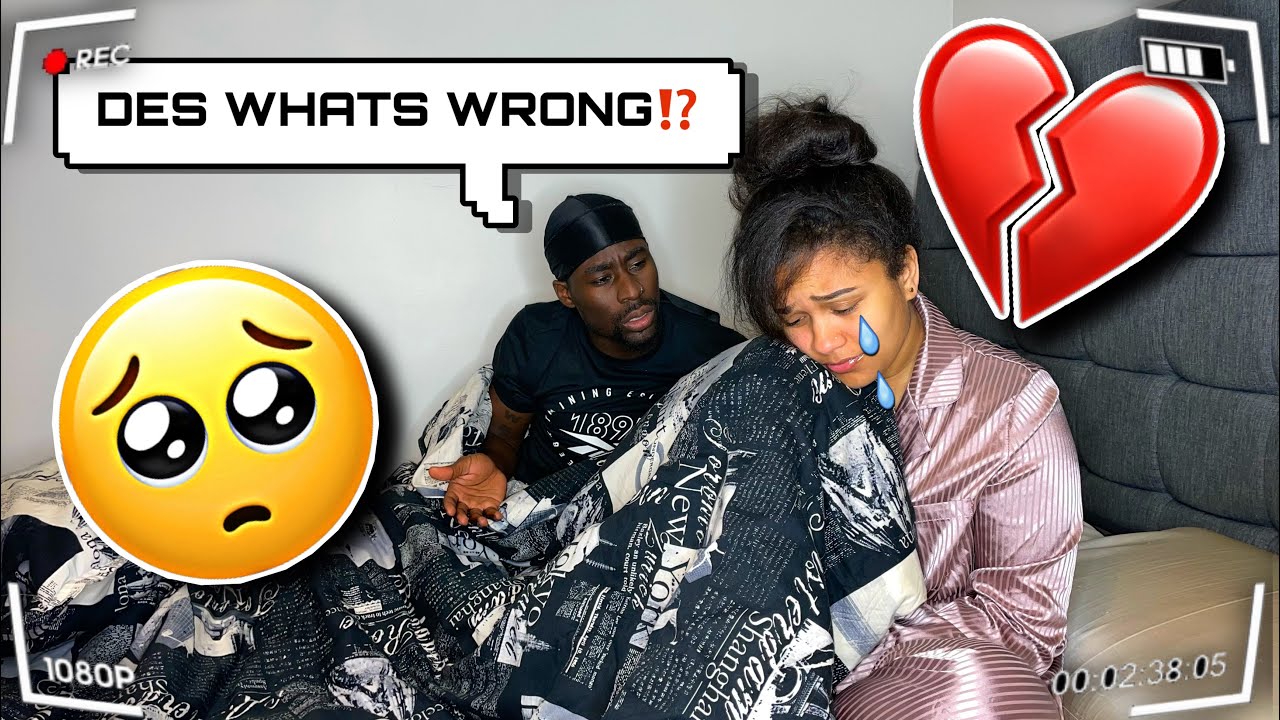 CRYING IN THE MIDDLE OF THE NIGHT AND HIDING IT FROM MY BOYFRIEND PRANK *CUTE REACTION*