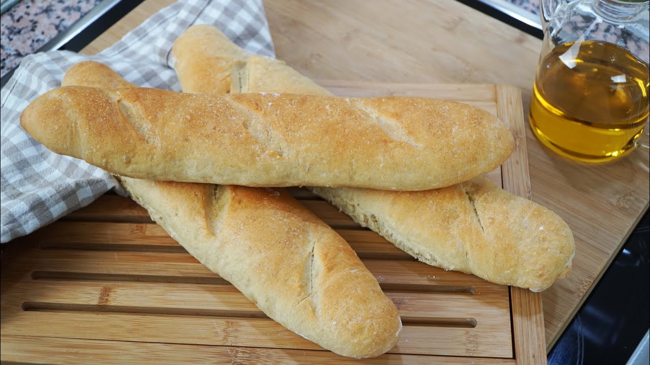 Receita de Pão Francês ou Baguete | Pão Caseiro Dourado e Crocante!