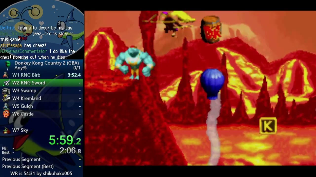 DKC2 GBA Any% in 1:04:09