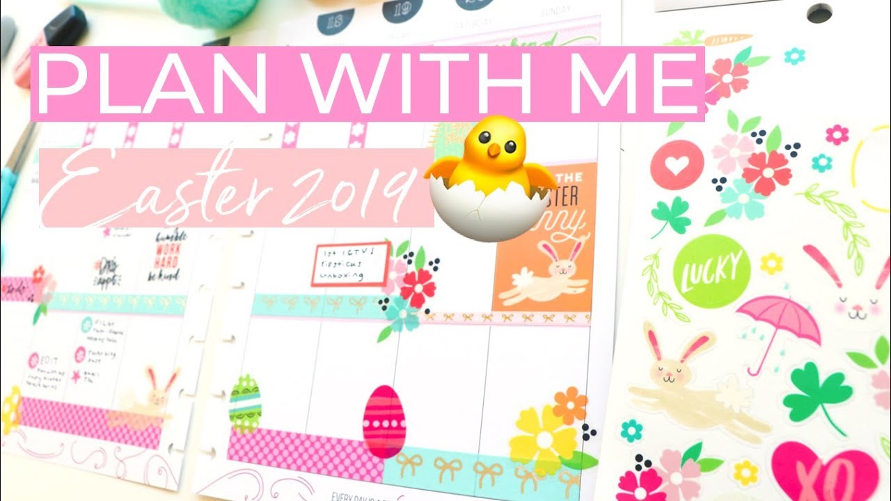 Plan with Me Easter Theme | Happy Planner Decorations | April 2019