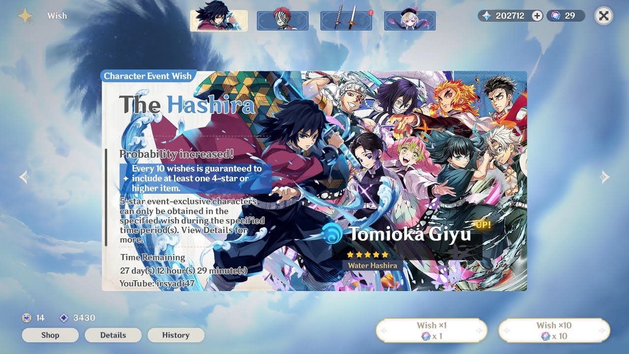 Kimetsu no Yaiba Hashira Banner Wish Fanmade | Genshin Impact X Demon Slayer Part 2