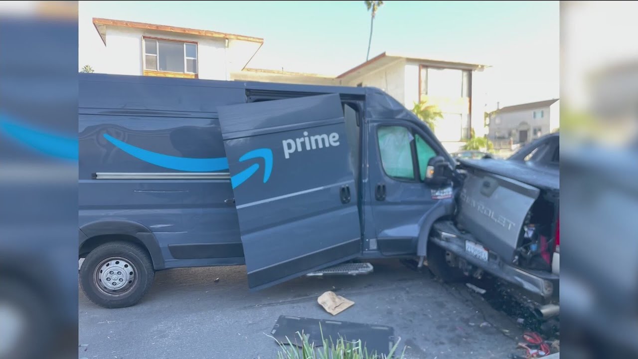 Amazon delivery truck crash