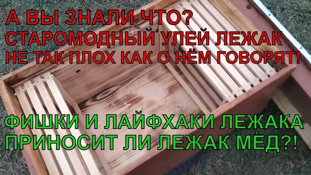 Старомодный УЛЕЙ ЛЕЖАК работа и лайфхаки с лежаком ПРИНОСИТ ЛИ ЛЕЖАК МЁД ✅☝️🐝