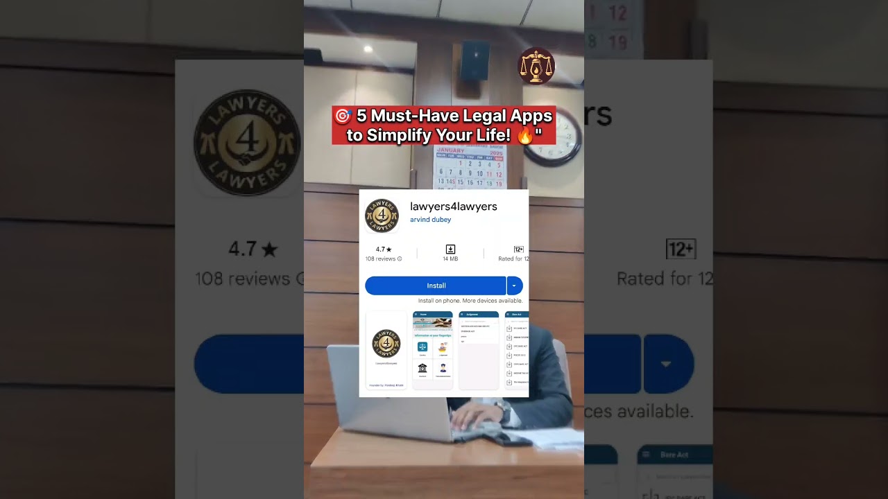 🎯5 Must-Have Legal Apps For Everyone‼️ #advocate #lawstudent #legal