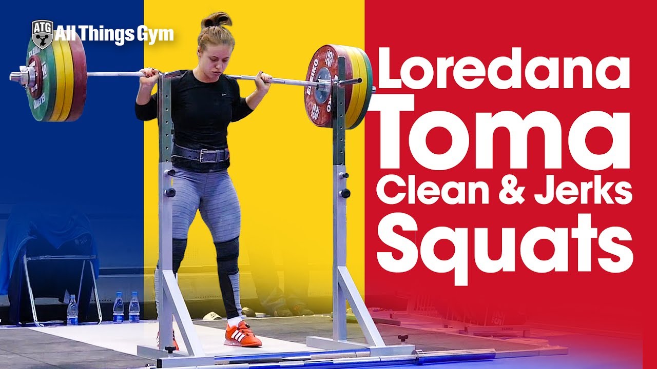 Loredana Toma (63kg) 115kg Clean & Jerks + 155kg Squat Double 2017 Europeans