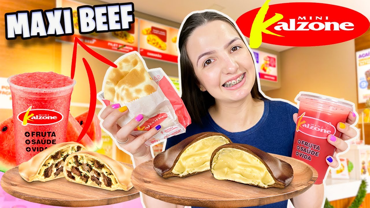 PROVAMOS MAIS ALGUNS SABORES DE KALZONES DA MINI KALZONE – KALZONE SALGADO  DOCE  SUCO E SMOOTHIE