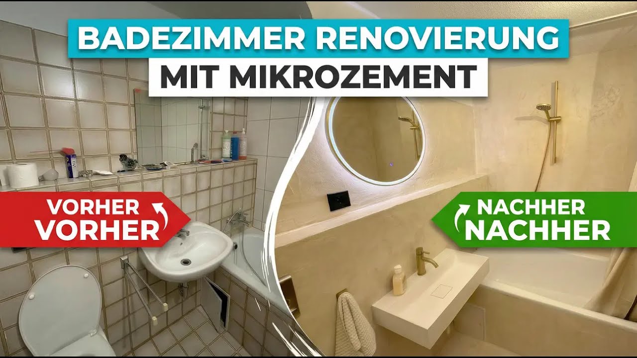 Unglaubliche Bad-Renovierung mit EPODEX Mikrozement (Vorher-Nachher!)