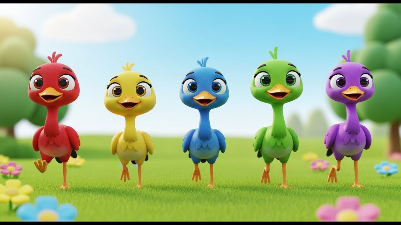 Five Little Cranes March March March | Counting & Movement Song for Kids