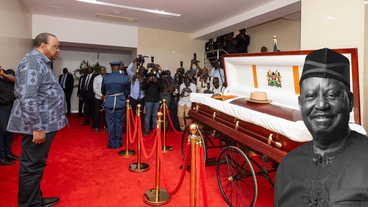 President Ruto, former President Uhuru Kenyatta lead viewing of Raila Odinga's body at Kasarani