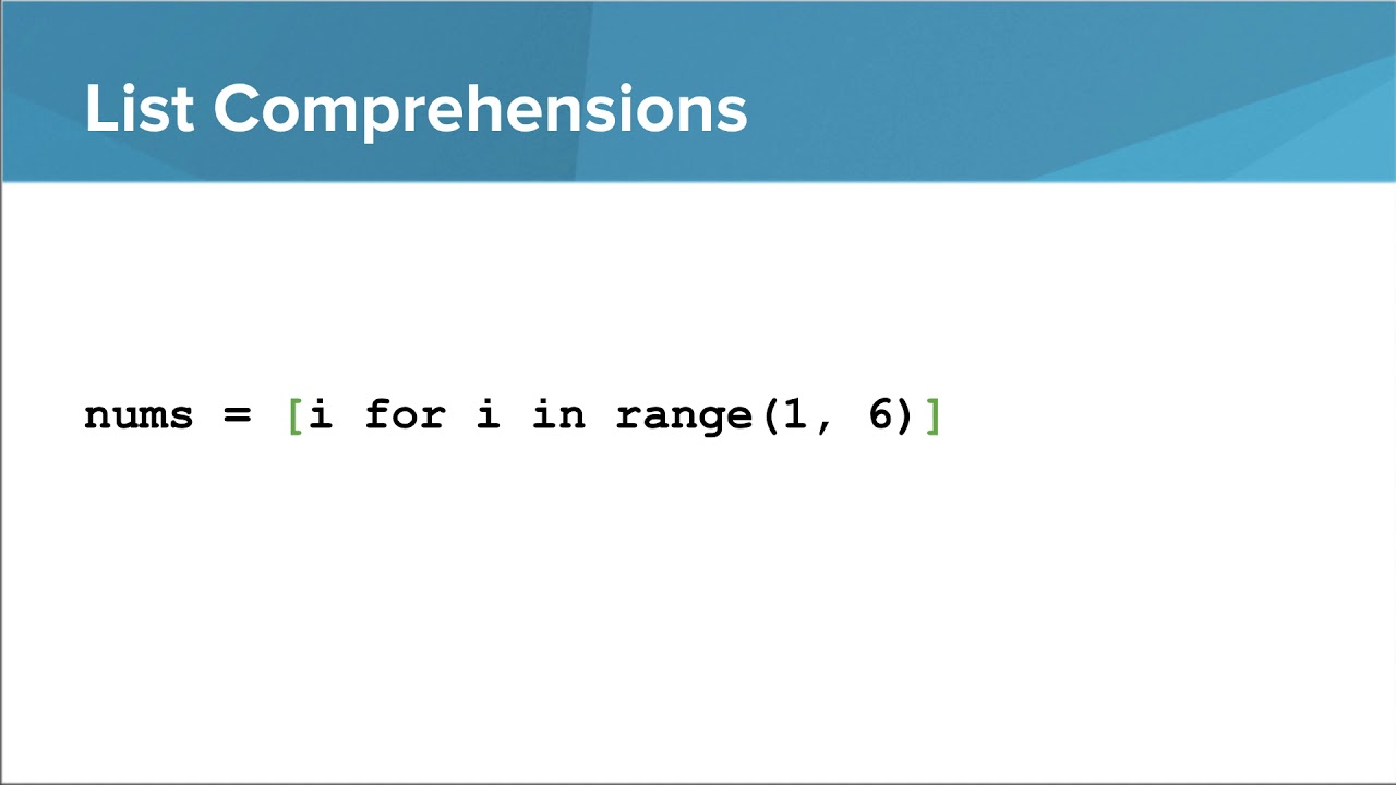Python- List Comprehensions