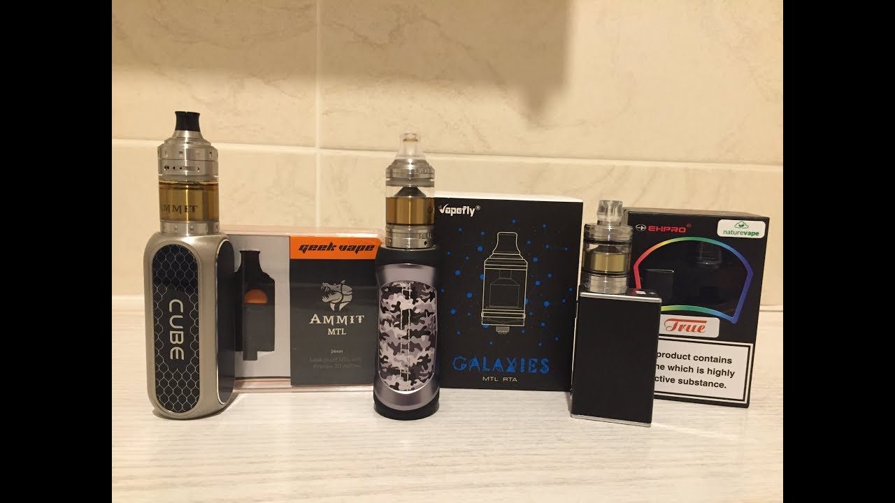 Best MTL RTA&rsquo;s!! GeekVape Ammit MTL RTA Vs EHPro True MTL RTA & VapeFly Galaxies MTL RTA