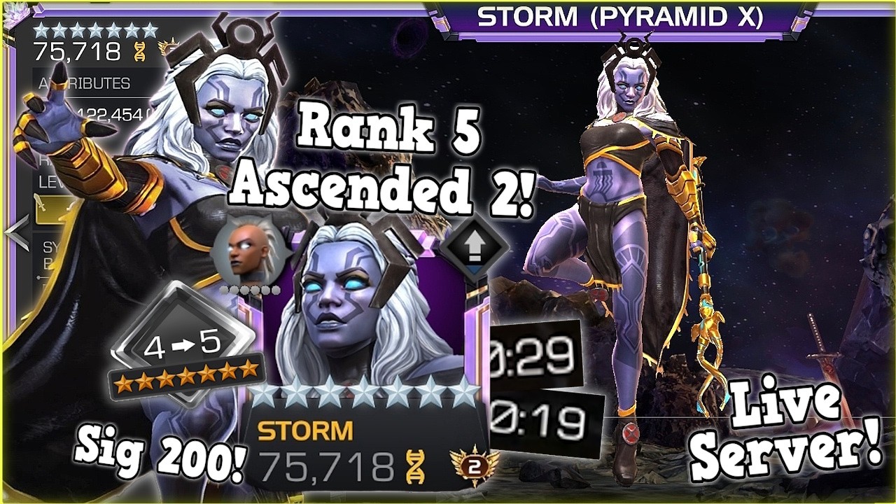 7 Star RANK 5 ASCENDED 2 Storm Pyramid X! THE BIGGEST NUKE IN GAME!? | Marvel Contest of Champions