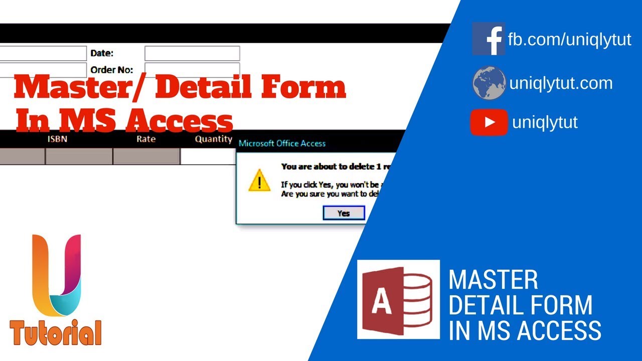 Create Purchase Order | Sales Order |  Use Master Details Form In MS Access
