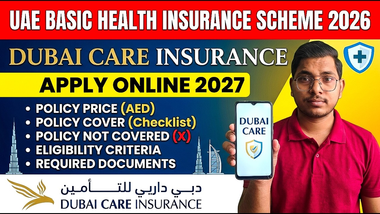UAE Basic Health Insurance 2026 | DubaiCare WHI Plan Full Guide | Price, Benefits, Apply Online