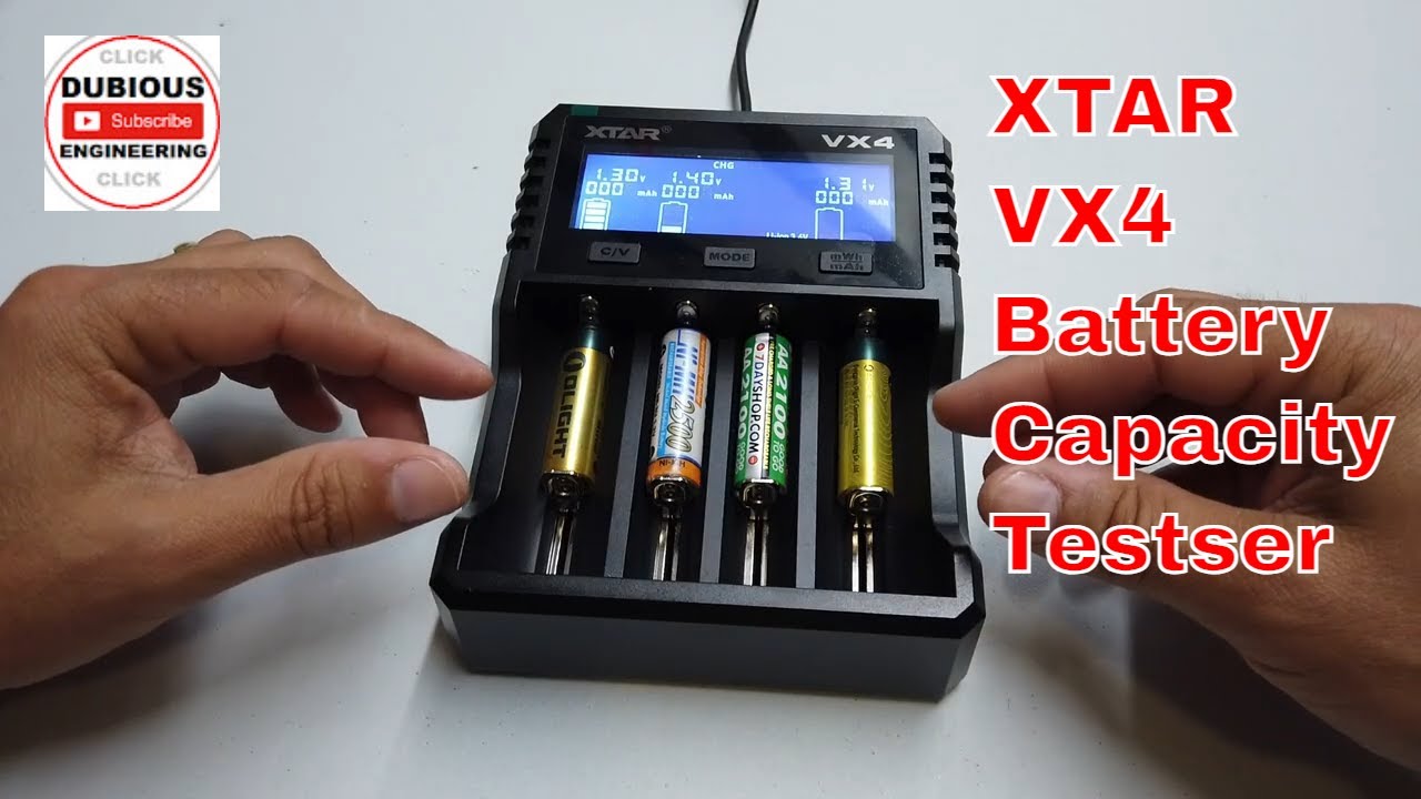 DuB-EnG: XTAR VX4 Battery Capacity Tester and Charger for NiMh AA, AAA, C, D, Li-ion, LiFePO4 18650