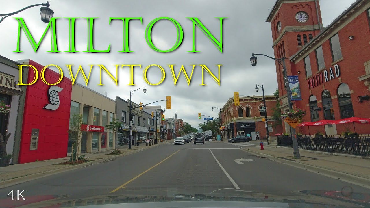 [4K] Downtown Milton, Ontario - Walk and Drive