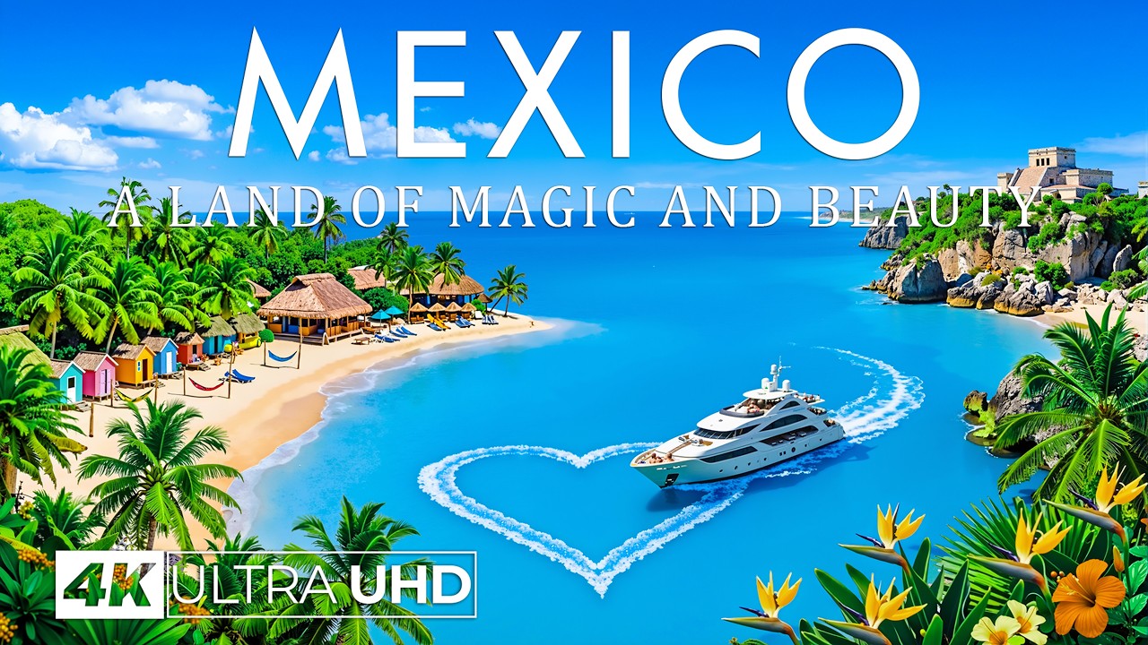 Mexico 4K Drone Footage | Jungle Temples, White Sand & Blue Ocean Dream
