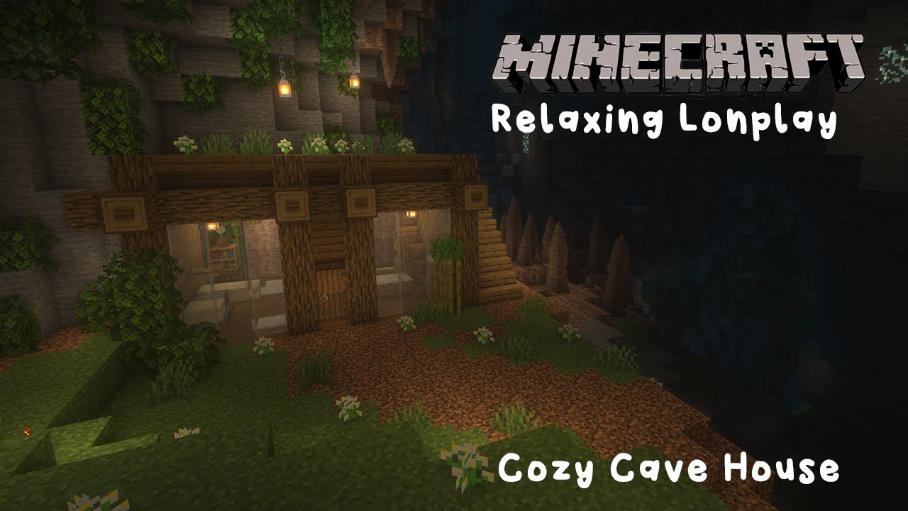 Minecraft Relaxing Longplay | Building A Cozy Cave House | ASMR | [no commentary] 1.19