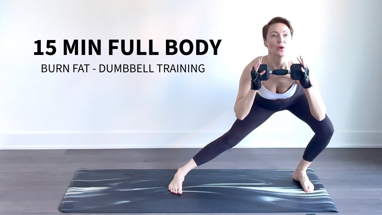15-MIN FULL BODY STRENGTH & FAT BURN I Dumbbells for Women 40+