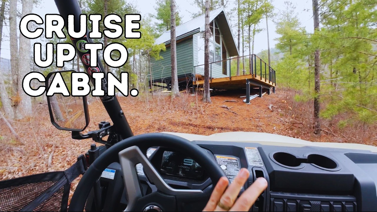 Cabin Window Trim, Trail Clearing with New Side-by-Side | Off-Grid Cabin Build