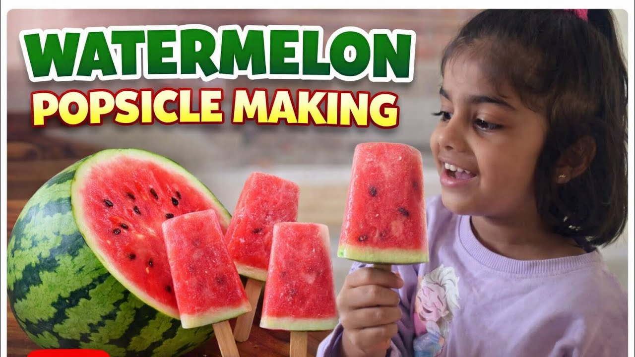 Watermelon popsicle in the making..