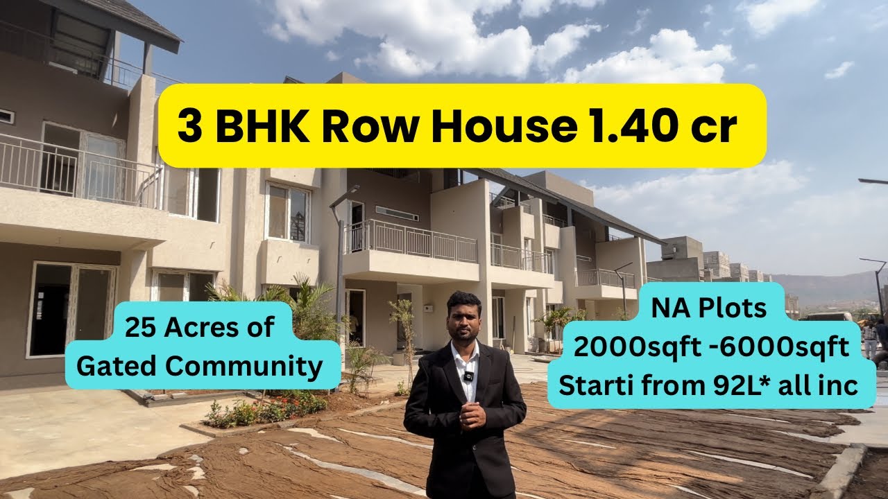 3 bhk row house and plots near hinjewadi contact 7588138017 #yt #villa #investment