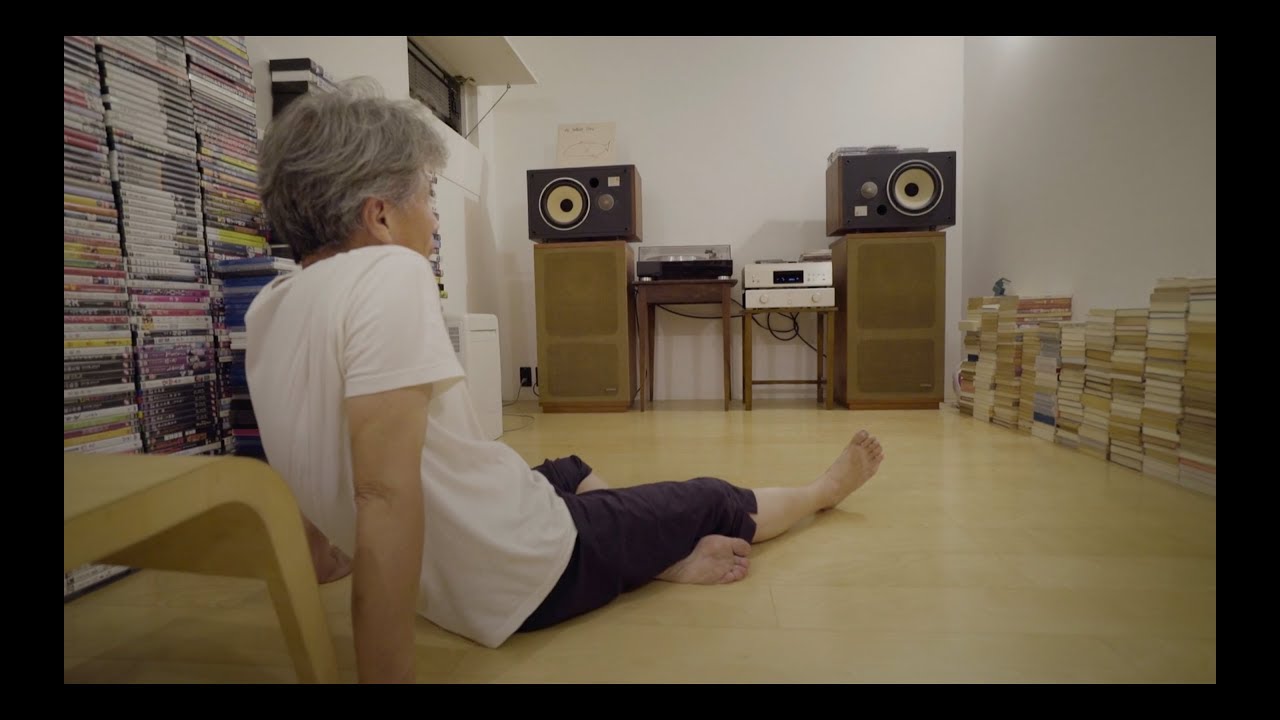 Yasuo (owner of Moriyama house by Ryue Nishizawa) listening to Ryoji Ikeda