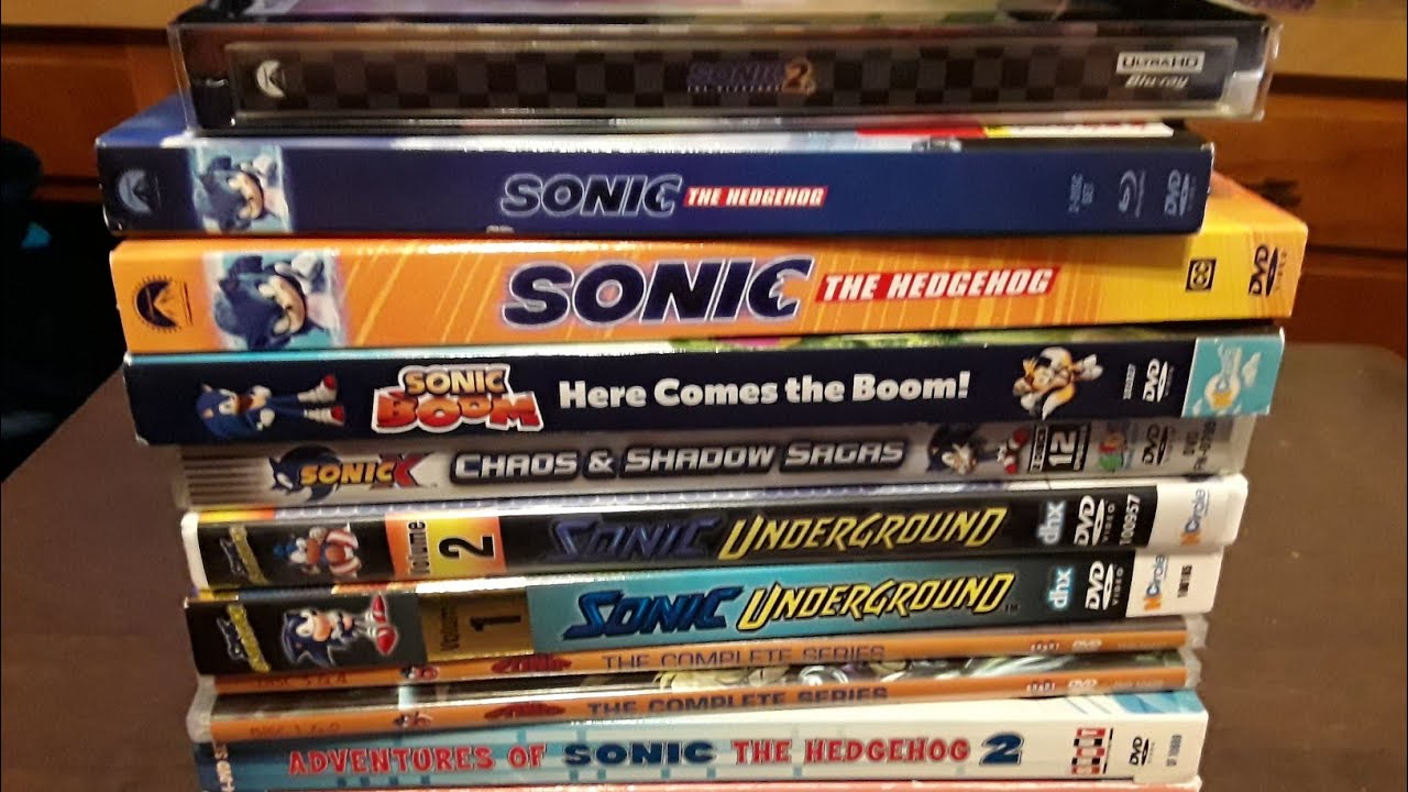 My Sonic DVD collection including the Sonic 2 movie steelbook