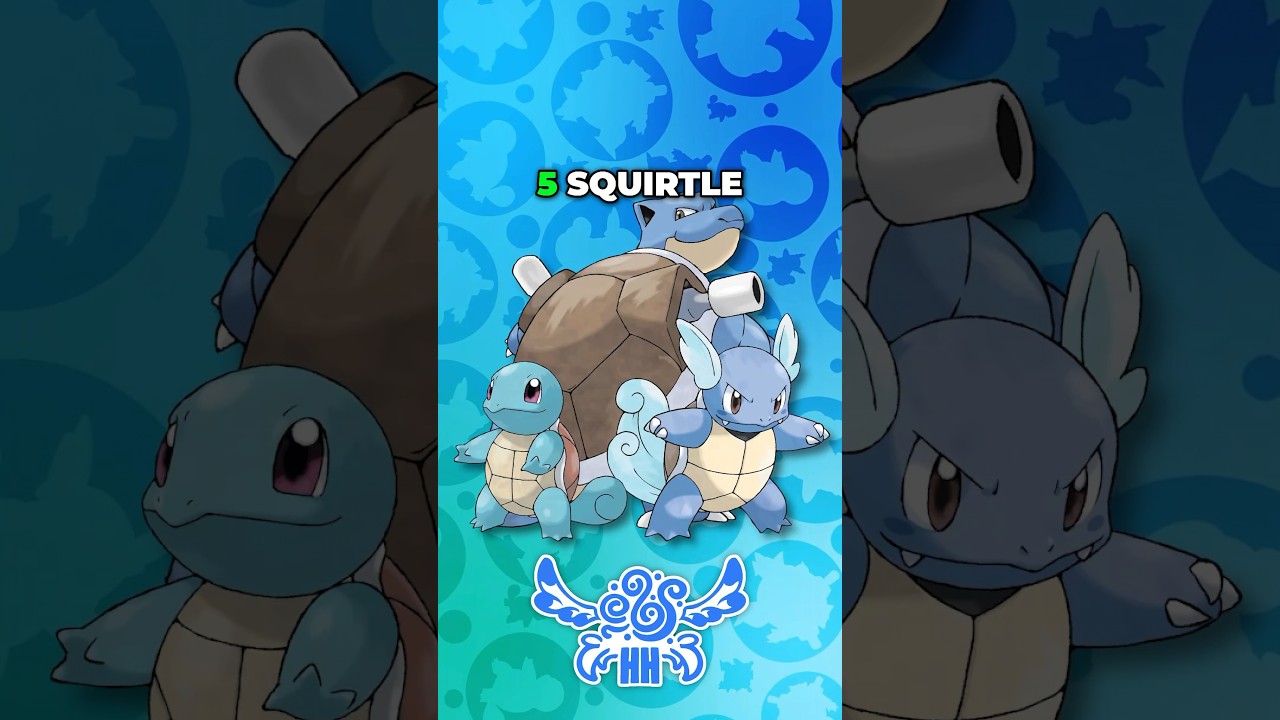 5 SQUIRTLE FAMILY FACTS! #pokemon #squirtle #blastoise
