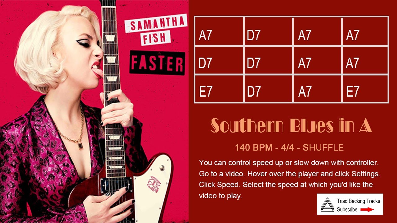 [Blues] Backing Track - Southern Blues in A 140 BPM