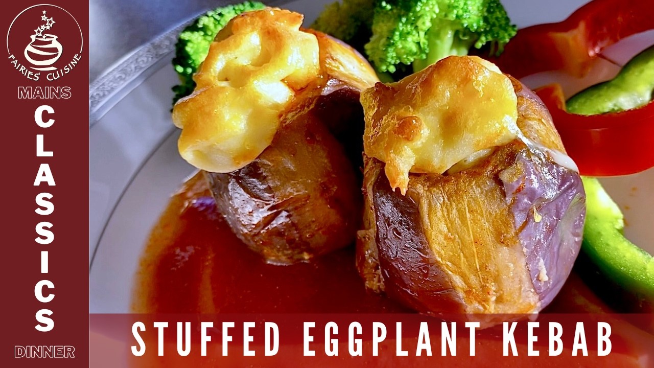 STUFFED EGGPLANT KEBAB: BEEF-STUFFED AND BAKED EGGPLANTS