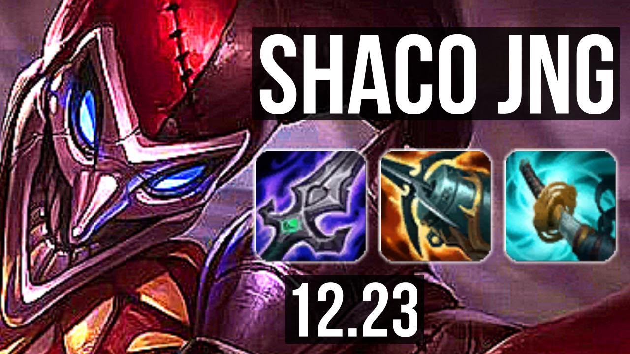 SHACO vs ZAC (JNG) | 3.0M mastery, 1800+ games, 12/2/8, Dominating | KR Master | 12.23