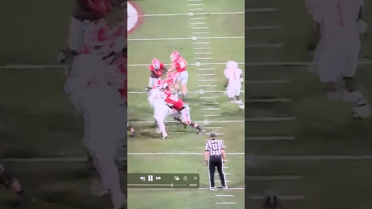 UGA LT Monroe Freeling moving BODIES 🐶 #collegefootball #ugafootball #godawgs #offensiveline
