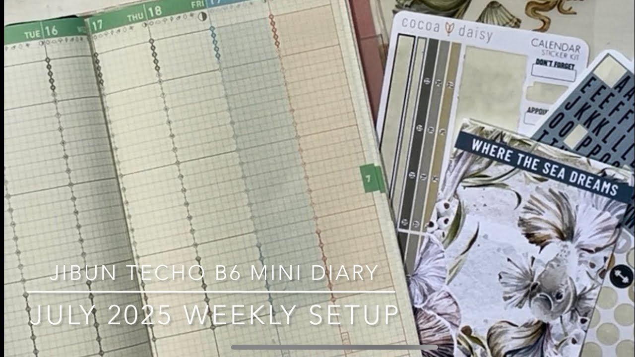 Jibun Techo | B6 Mini Diary | Functional Planner | Weekly Setup July 2025