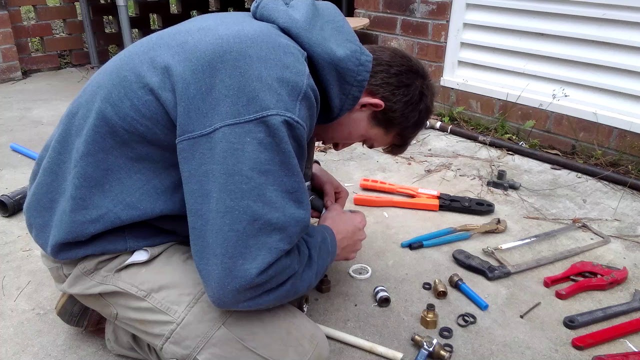 How to connect pex tubing to galvanized pipe