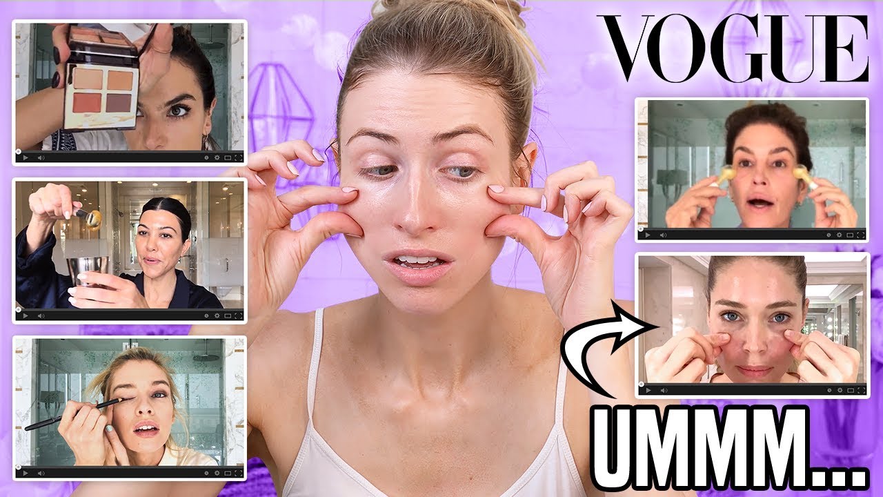 I Tried Following VOGUE Supermodels' BEAUTY SECRETS... what IS THIS?!
