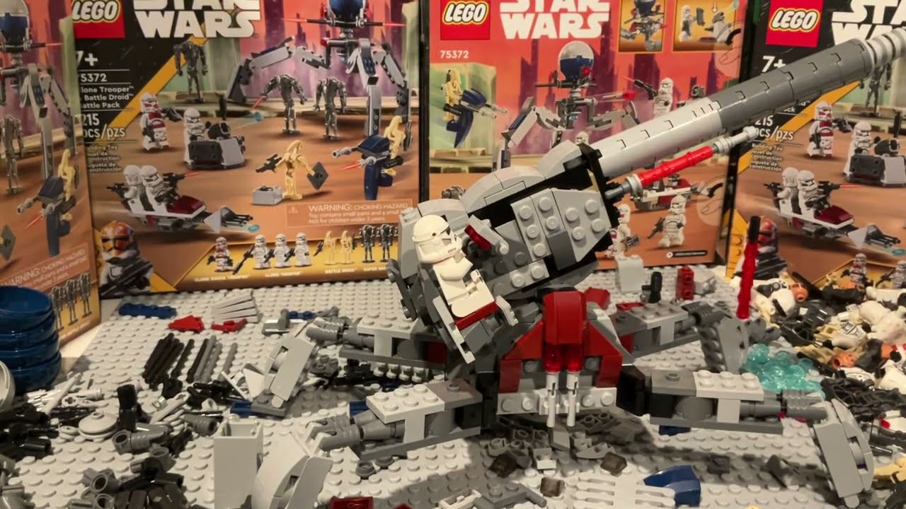 Lego AV7 Cannon Alternative build from 4x Clone Trooper vs Droid Battle Pack