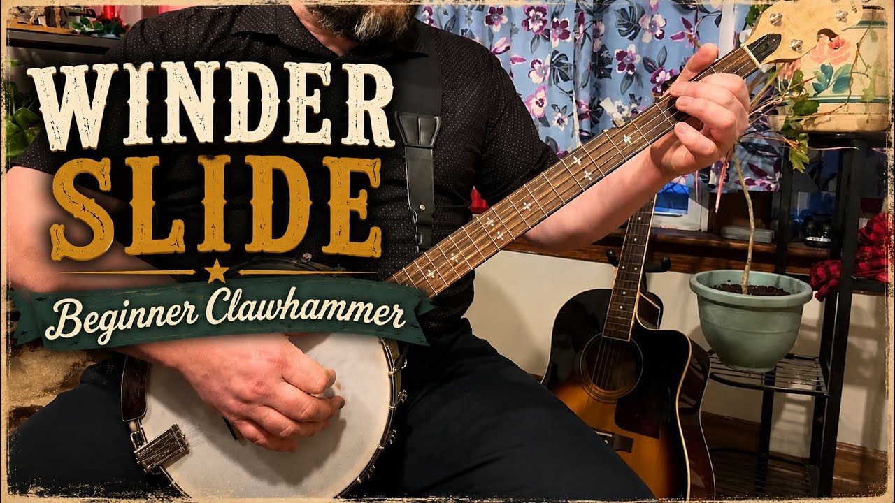 “Winder Slide”, beginner clawhammer banjo