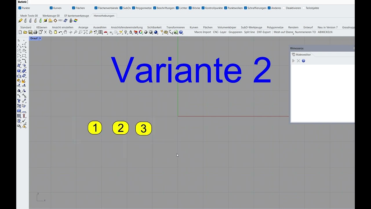 Rhino 3D Macros /Scripting mit Hilfe von Excel