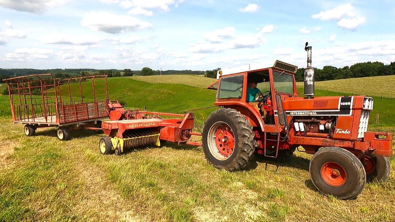 Baling Hay Just Like The Good Old Days l 2nd Crop Alfalfa Hay ( 2024 Hay Season)