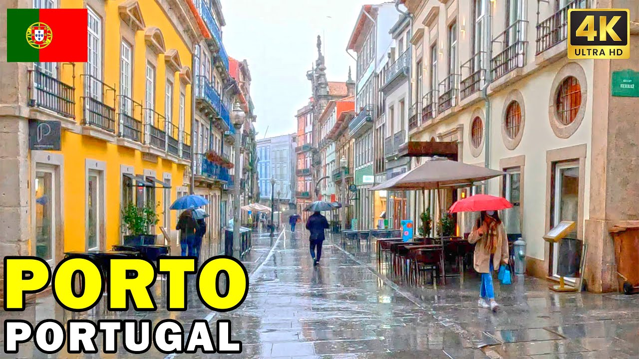 Порту 🇵🇹 Португалия. Виртуальная прогулка под дождем
