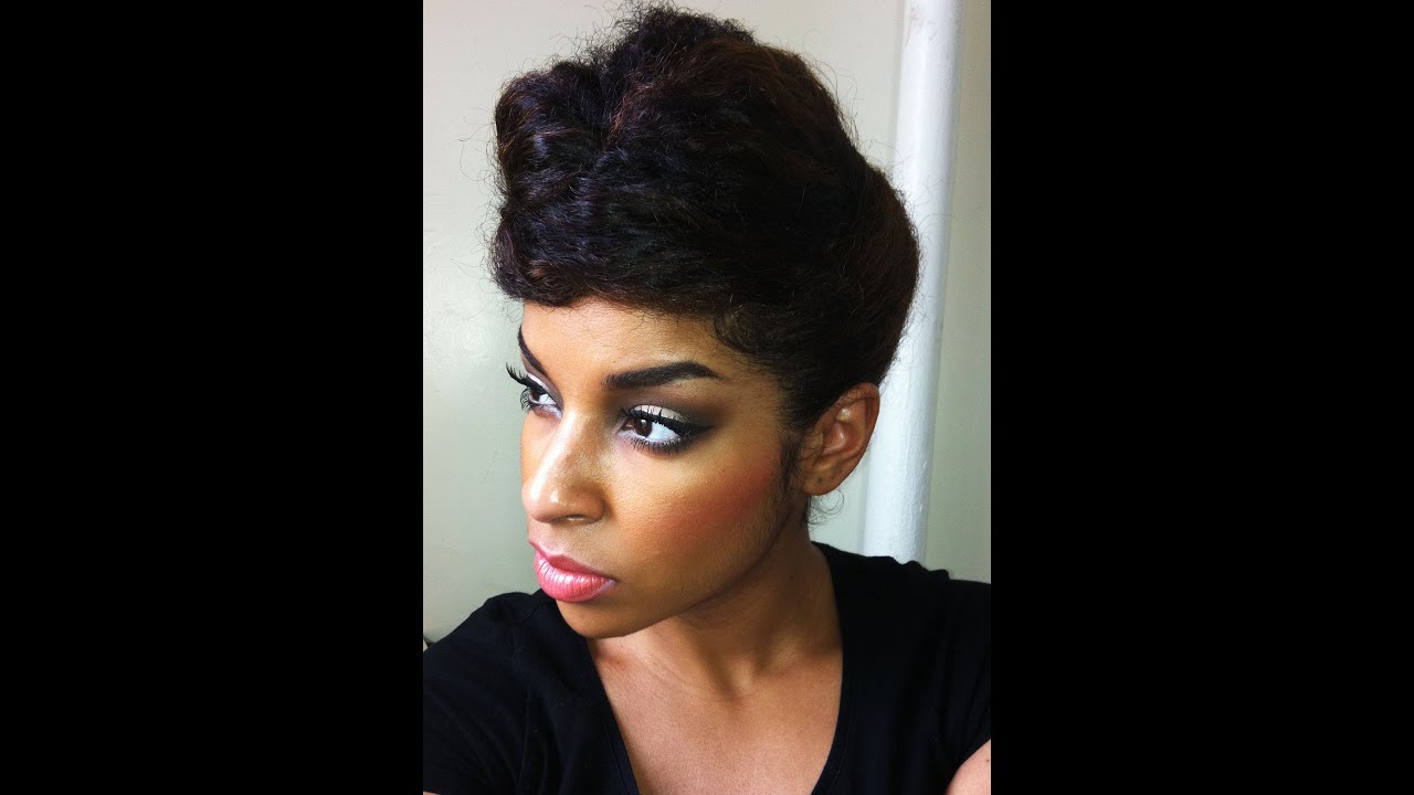 Pinup up-do with Natural Hair! (11 mths into journey)