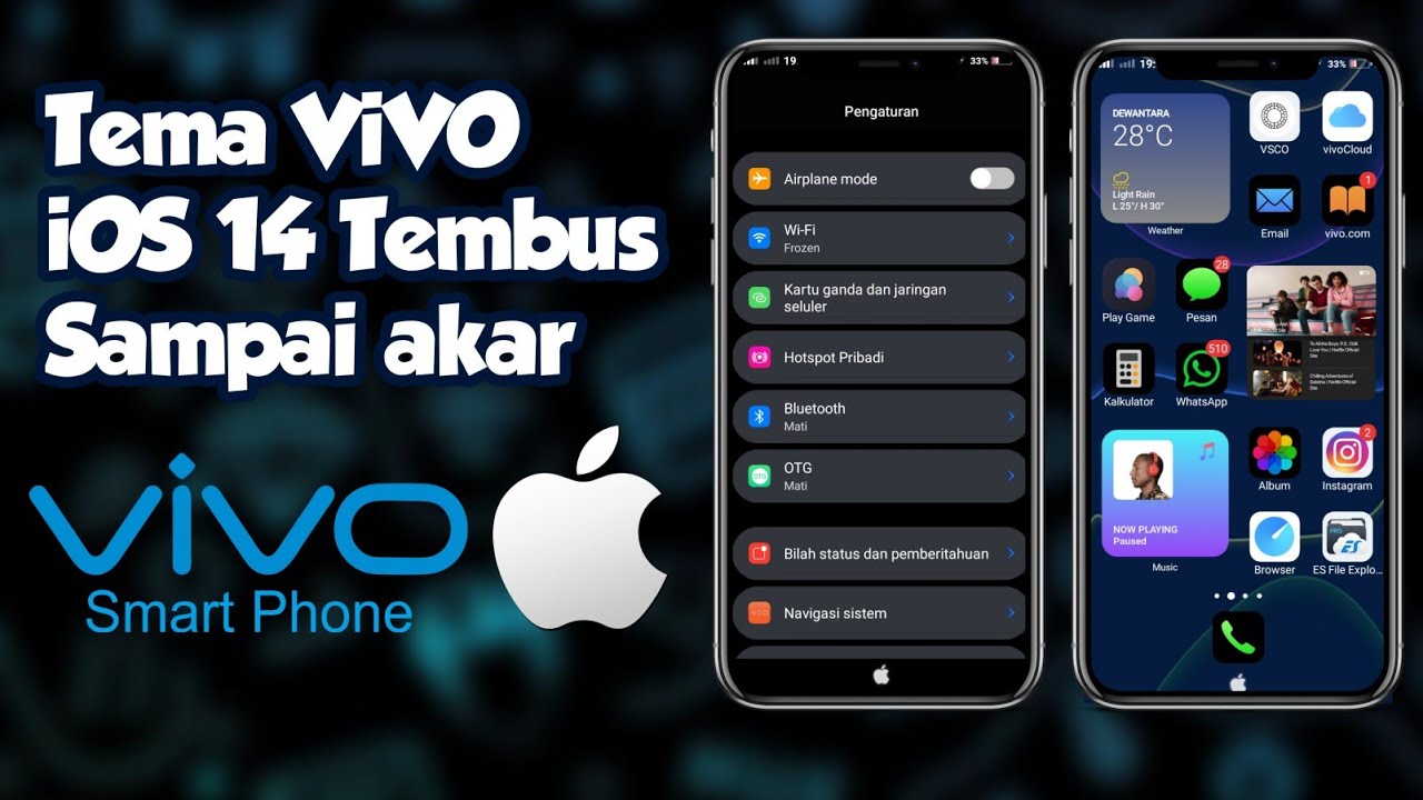 Tema ViVO iOS 14 Dark TEMBUS SAMPAI AKAR itz | For All ViVO Smartphone Saries